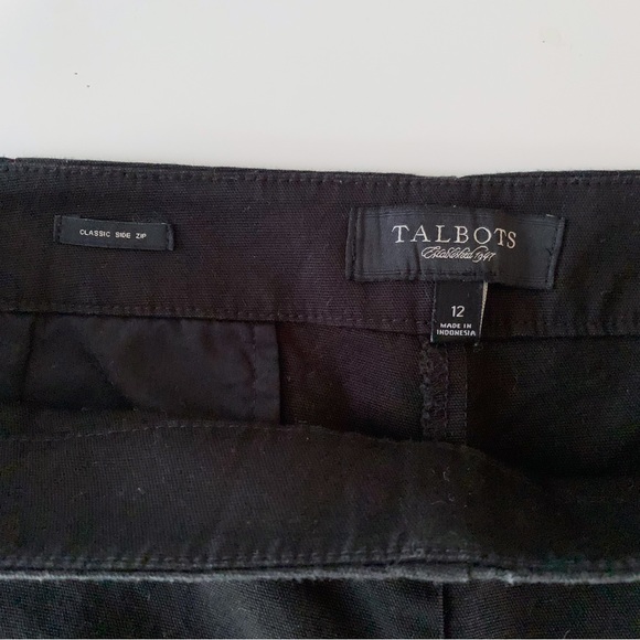 Talbots classic side zip straight leg pants black size 12 - Picture 4 of 9